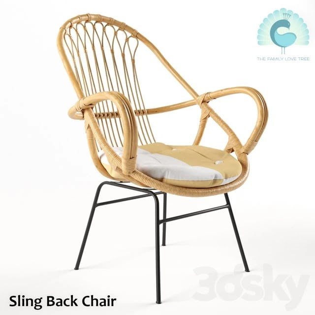 Sling Back Chair Natural