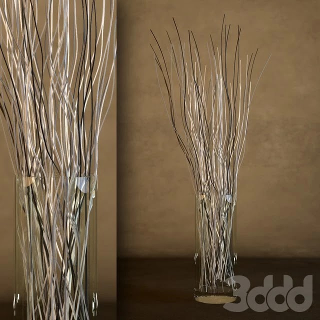 Vase with twigs