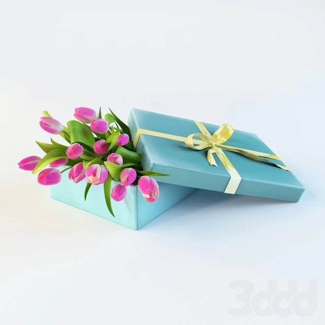 Tulips in a box