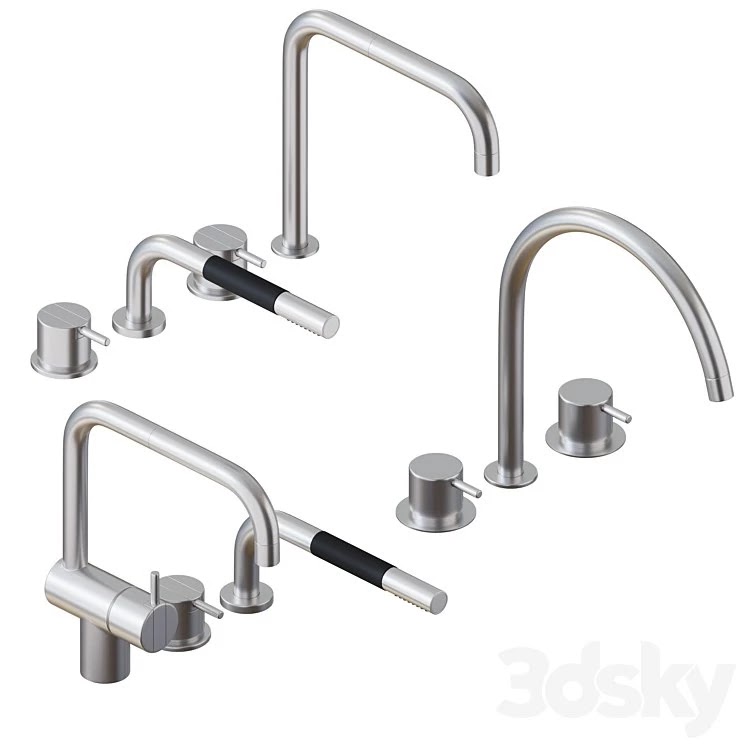 VOLA Kitchen Mixer & Hand Shower Set01