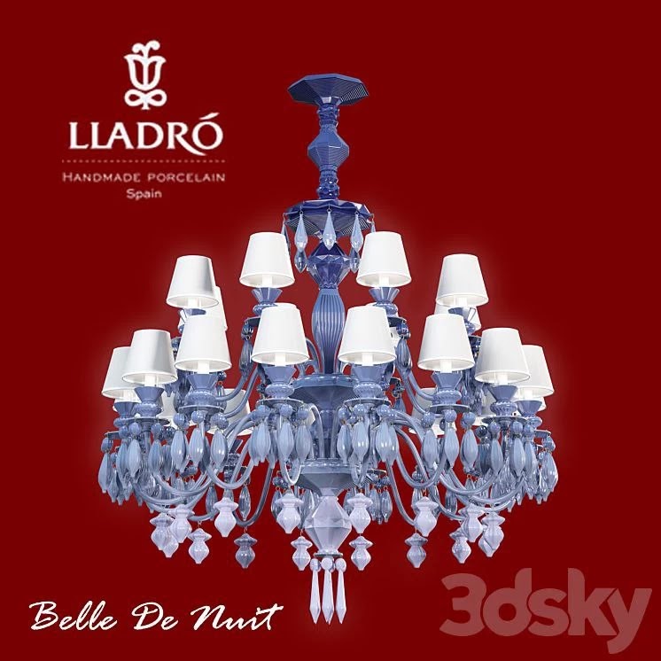 Chandelier Belle De Nuit factory LLADRO