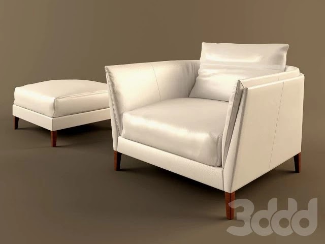 Chair and ottoman Poltrona Frau