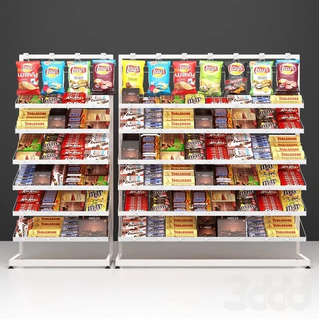 Checkout racks with filling