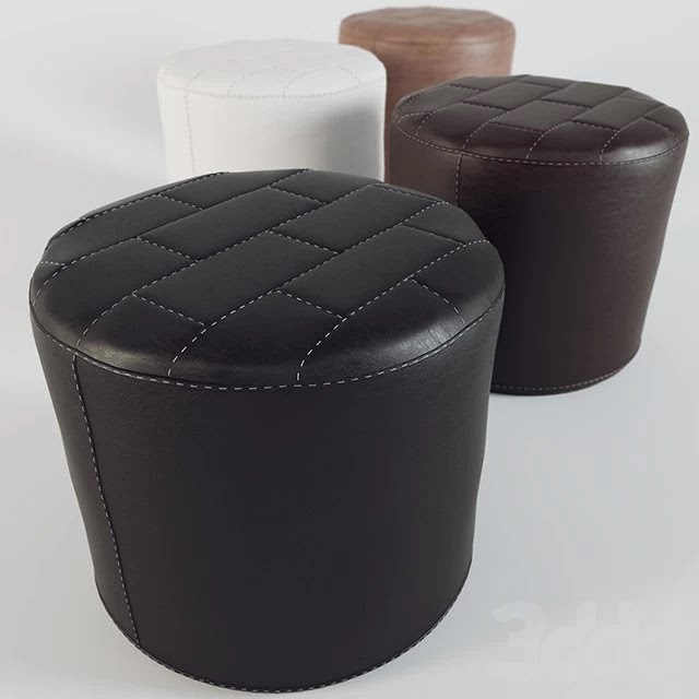 Poof with decorative tie "brick"