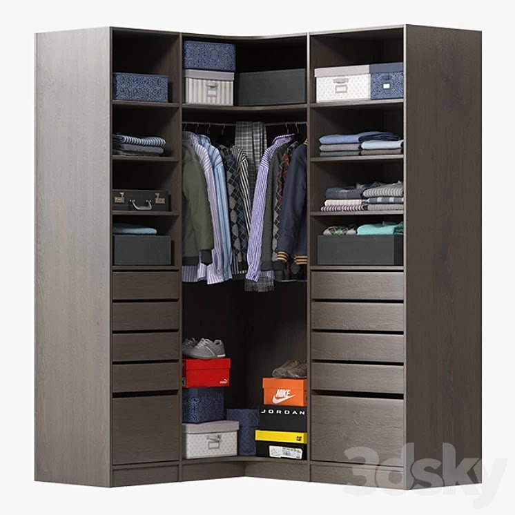 Wardrobe with Clothes