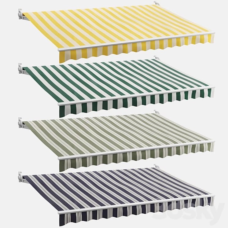 Awning set 3 (striped)