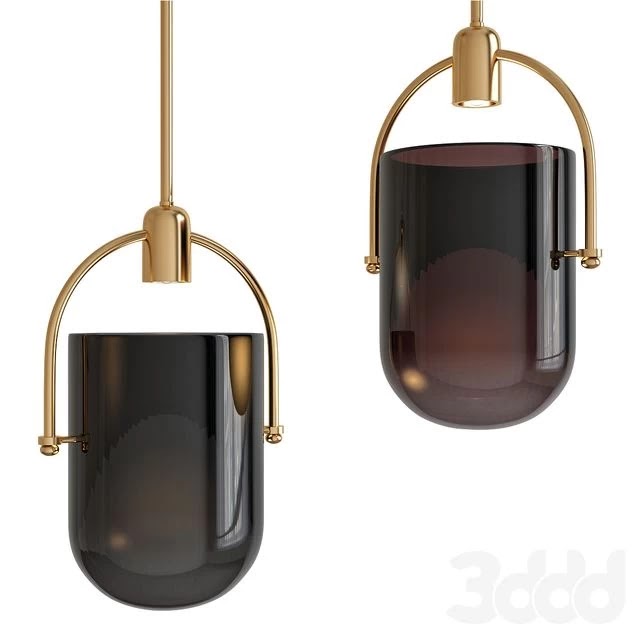 Mid Century Modern Chic 1 Light Pendant With Mouth-blown