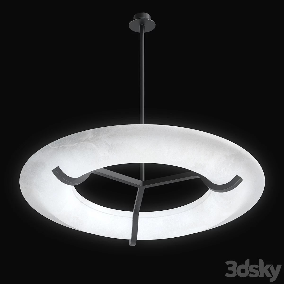 Plaster and Wrought iron Chandelier by Eric Schmitt