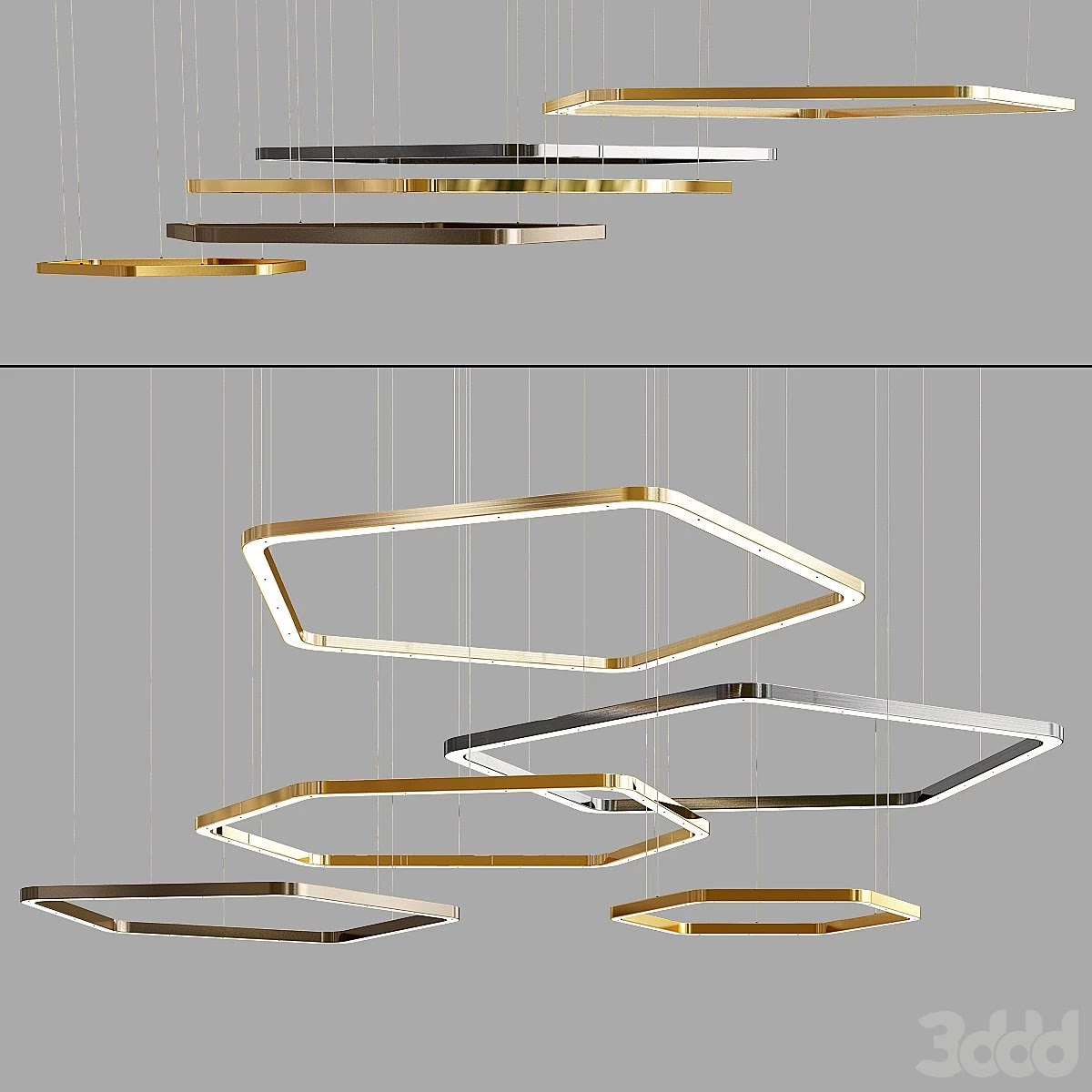 Light Ring Horizontal Polygonal Henge Suspension