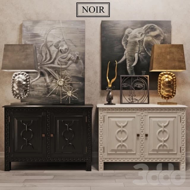 NOIR Athos Buffet Black & White