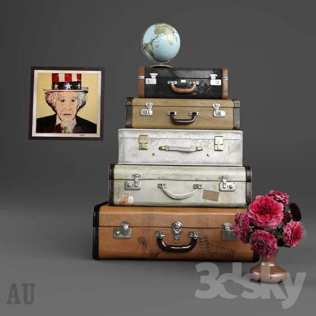 Luggage set and decor