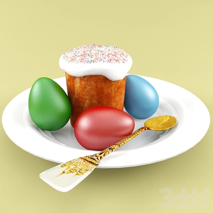 Easter egg on a plate