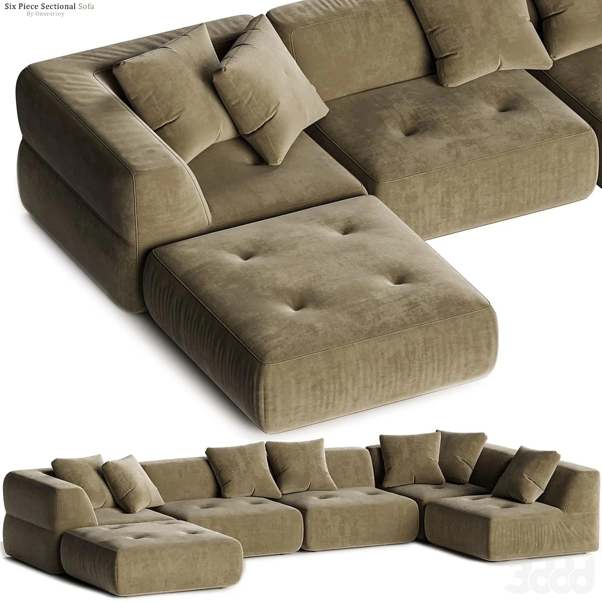 Crate & barrel - Angolare Six Piece Sectional Sofa