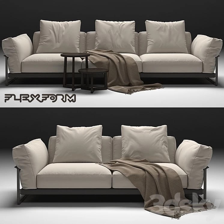2 Sofas FLEXFORM ZENO LIGHT