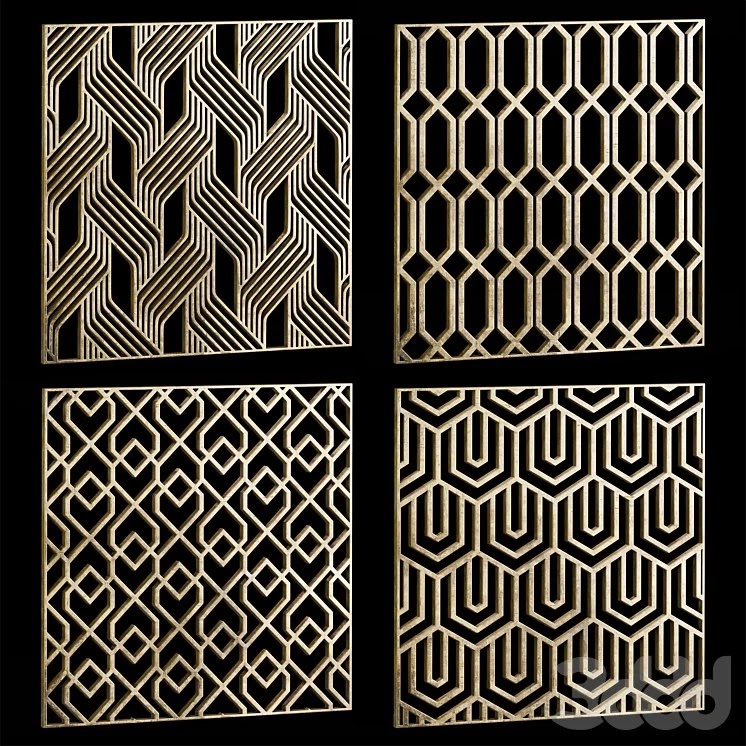Set of square decorative panels 24