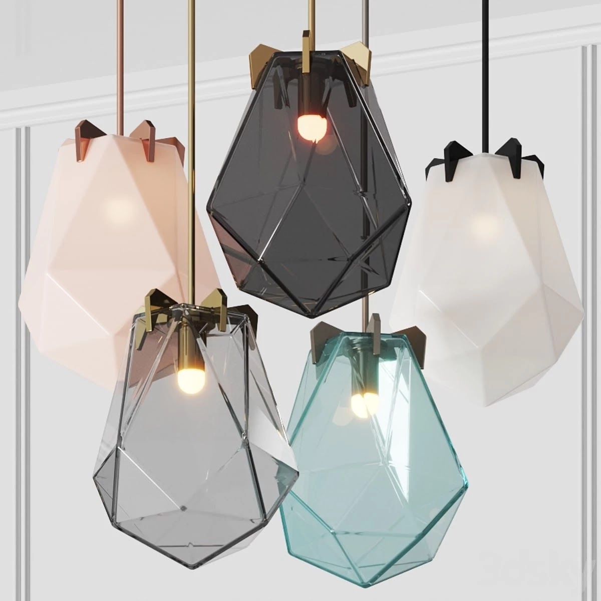 Gabriel Scott Briolette Pendant Lamps