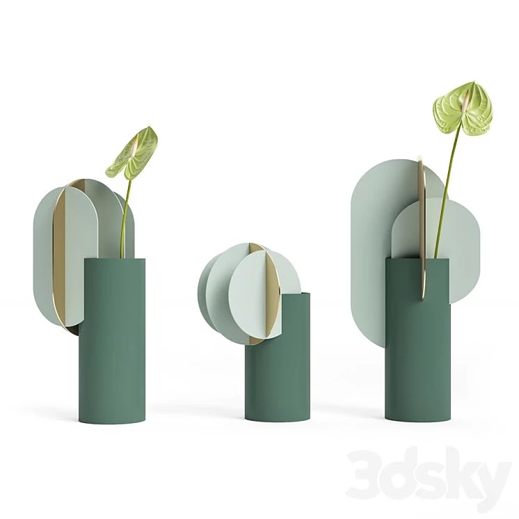 Gabo and Delaunay and Ekster vases by Noom