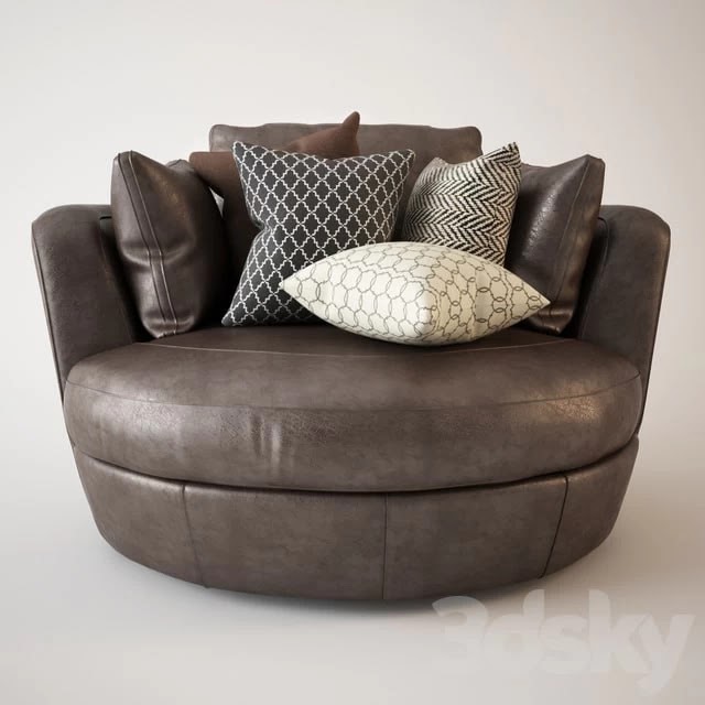 Snuggle Swivel Chair Leather