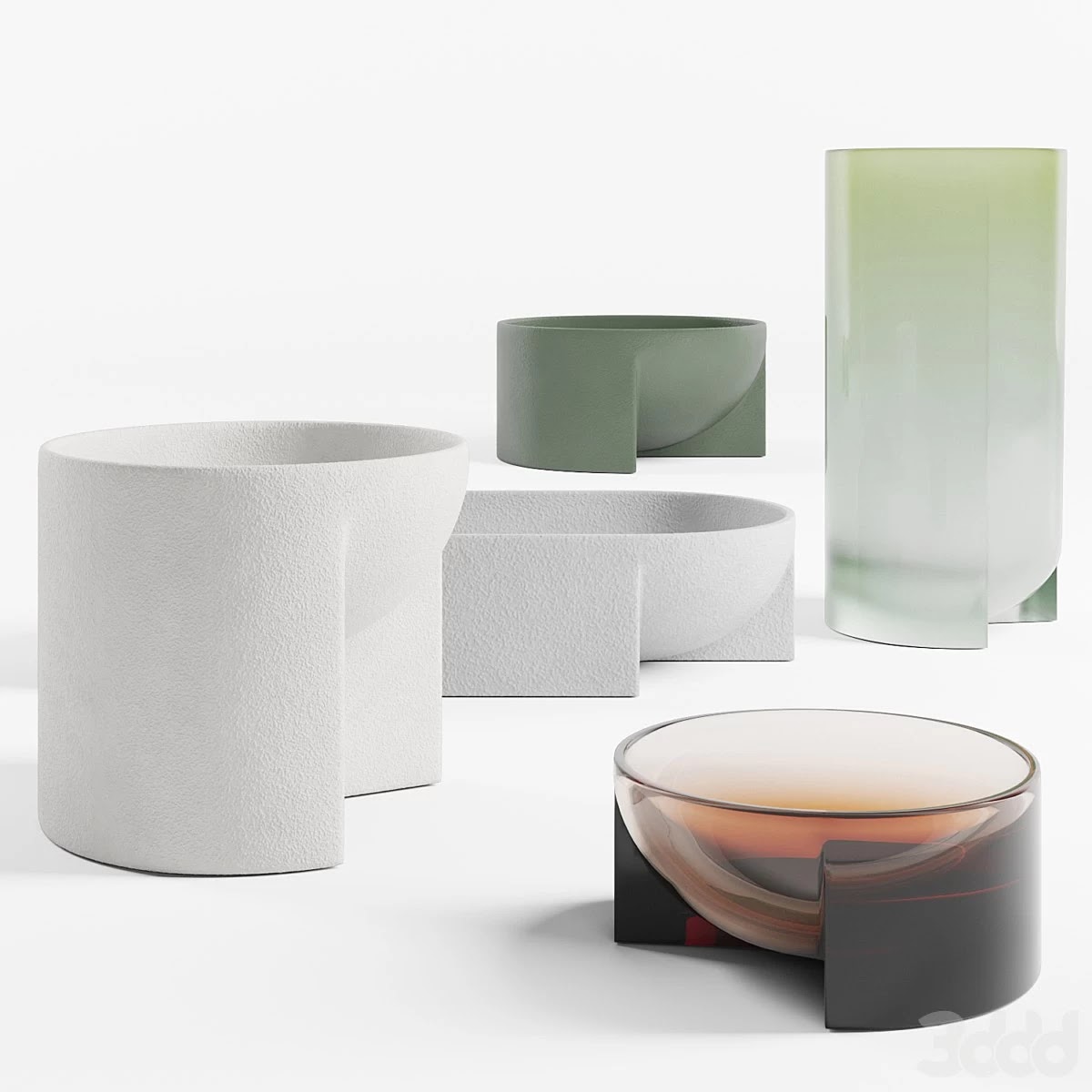 Set of handmade bowls