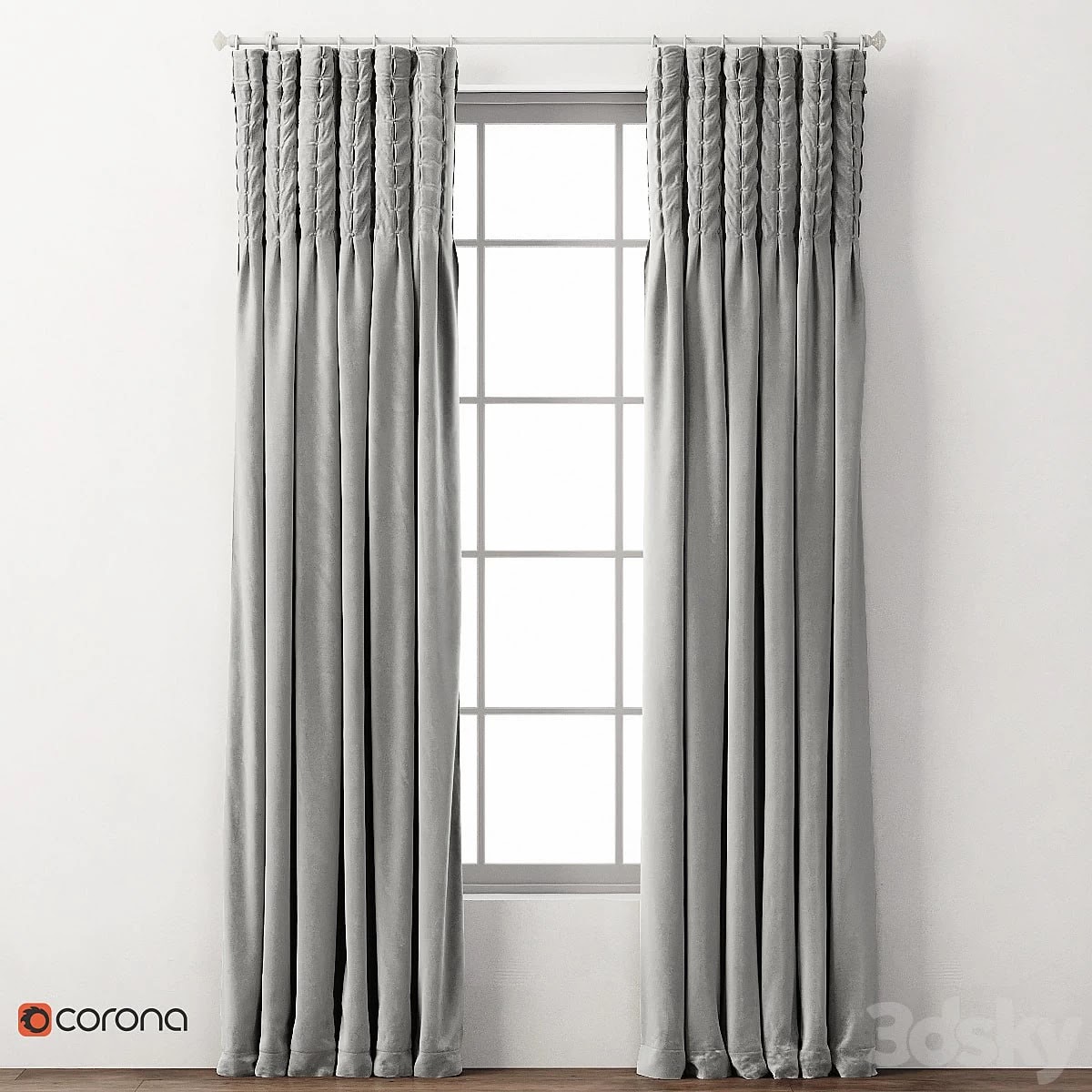 RH / BOX-TUFTED VELVET DRAPERY PANEL_1