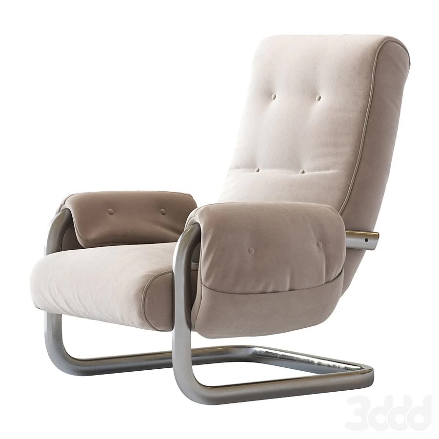 Tan Brown Mohair Velvet Large Lounge Chairs Guido Faleschini