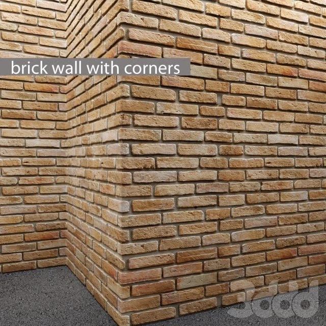 Brick wall with corners. masonry, brick, loft, decorative, panel, wall, corner, brick