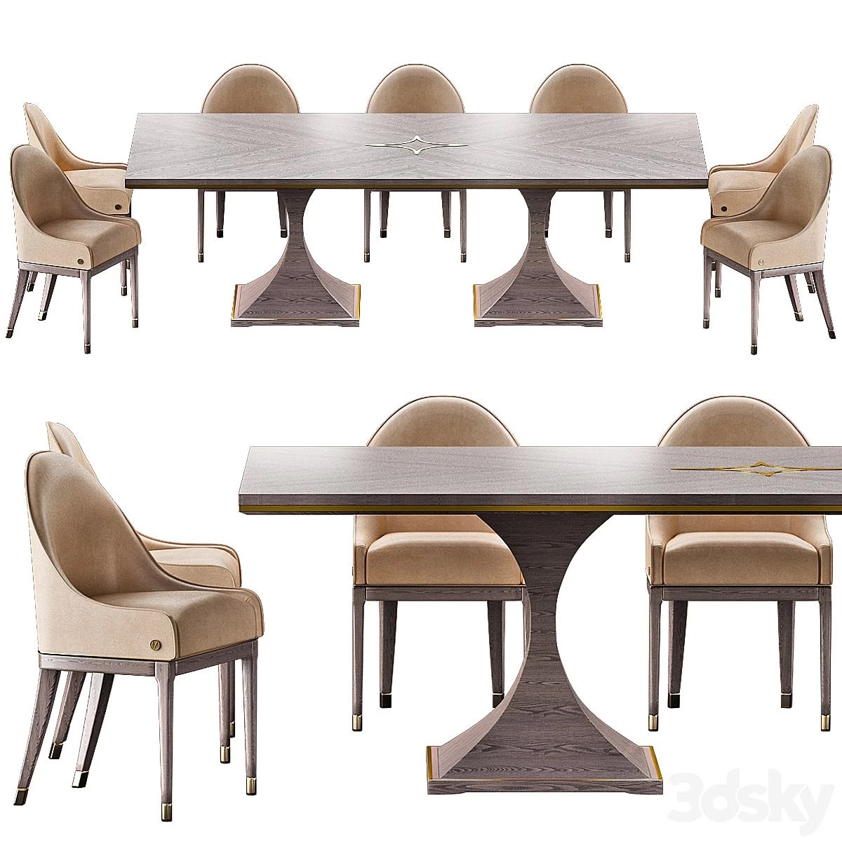 CANNES Montenapoleone Chairs and ROYAL Montenapoleone Tables