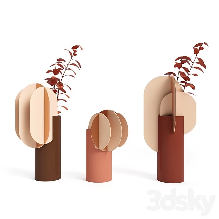 Gabo and Delaunay and Ekster vases by Noom