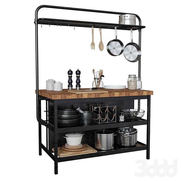IKEA VADHOLMA Kitchen table-island