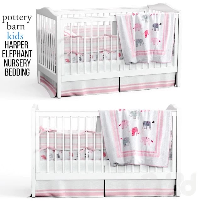 Harper Elephant Nursery Bedding