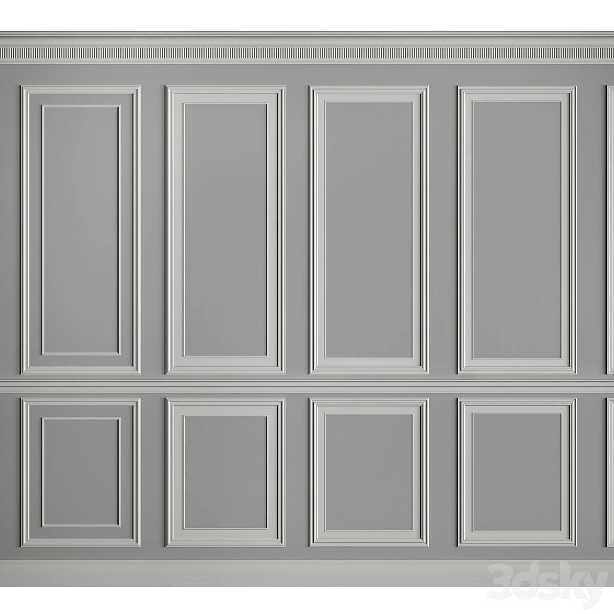 Moldings on the walls