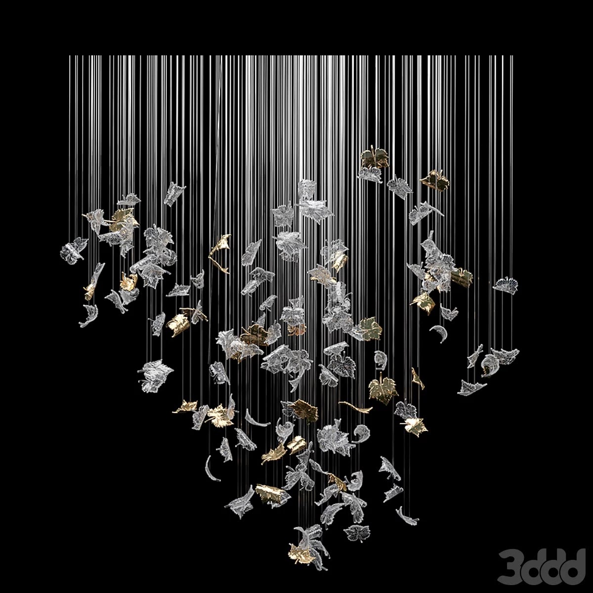 Natural Leaves Chandelier