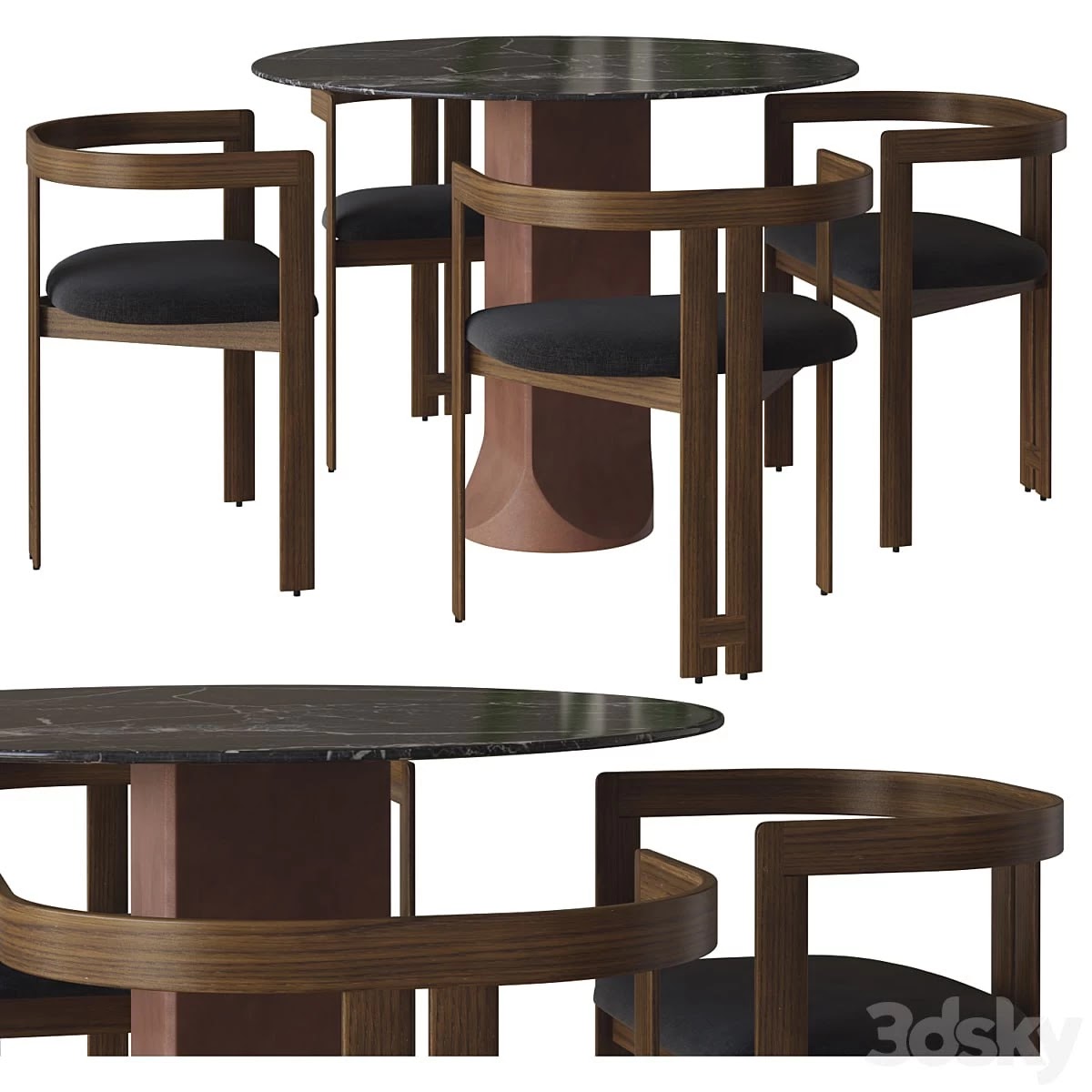 pigreco chair and togrul table by tacchini