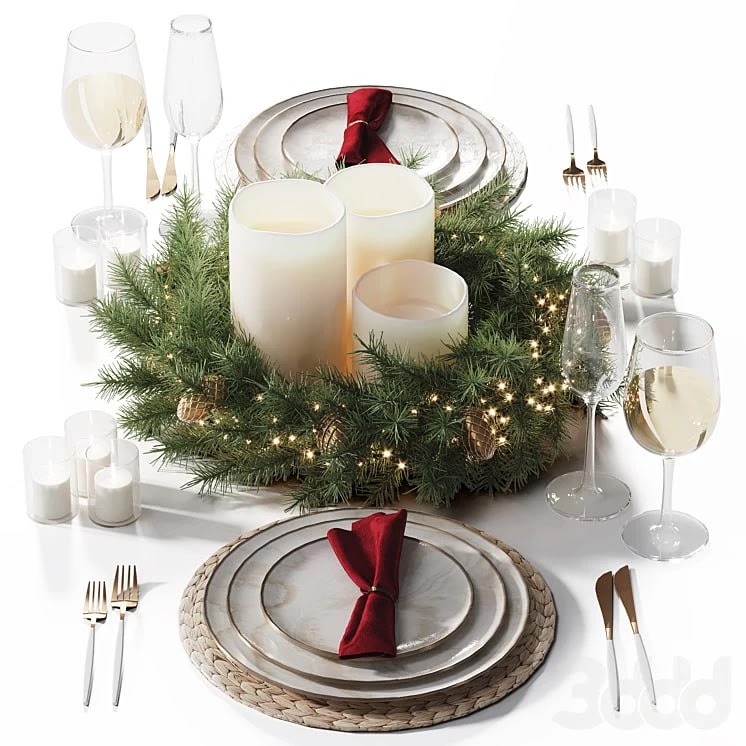 Christmas tableware