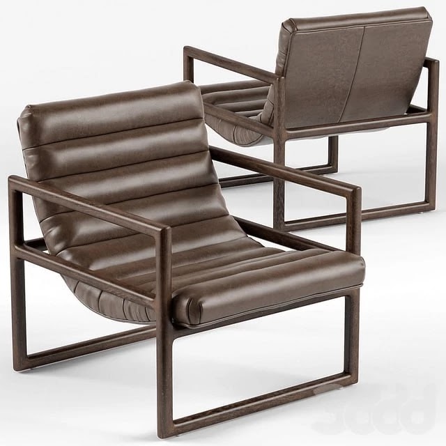 Herold Scoop Channel Brown Leather Armchair