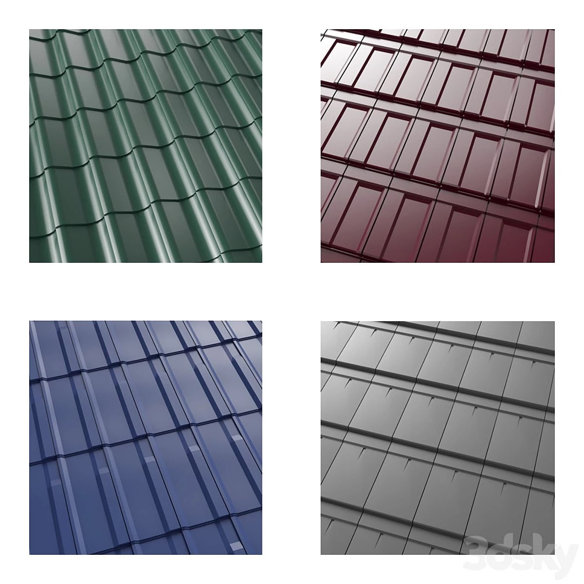 Low poly metal tile