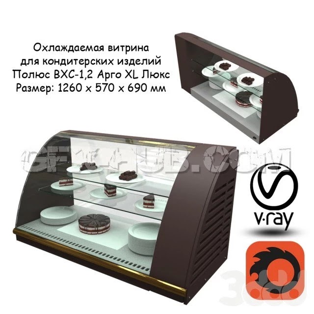 SHOWCASE confectionery SEC- Argo XL Suite 1260 x 570 x 690 mm