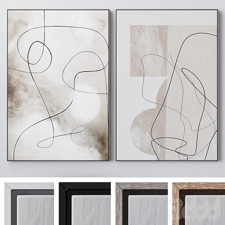 Set of large wall paintings 2074