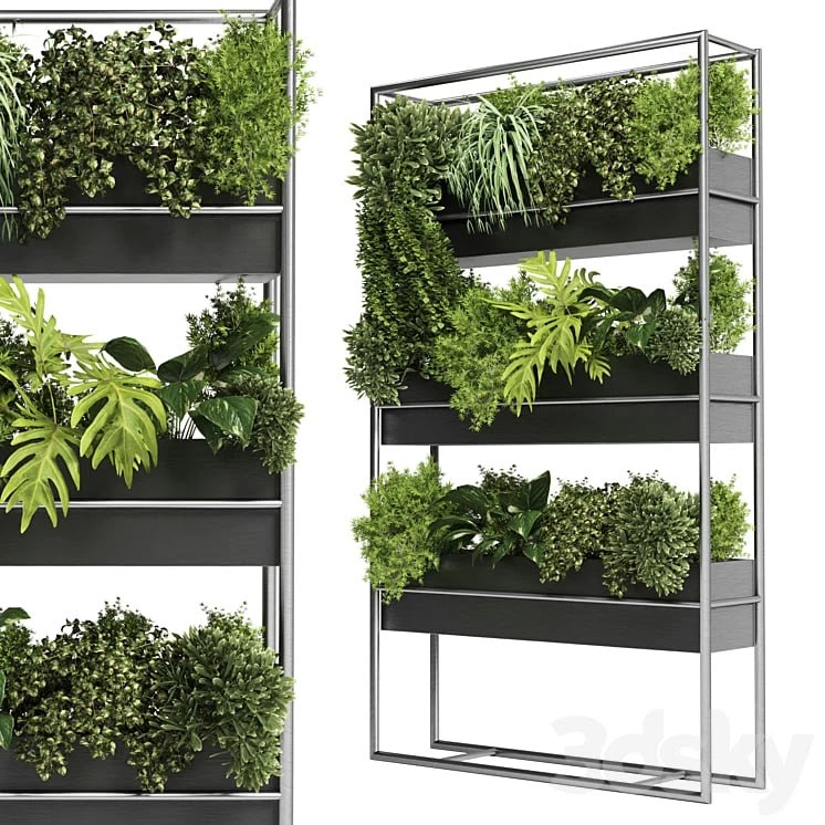Indoor Plant Plant Stand Metal Vase 02