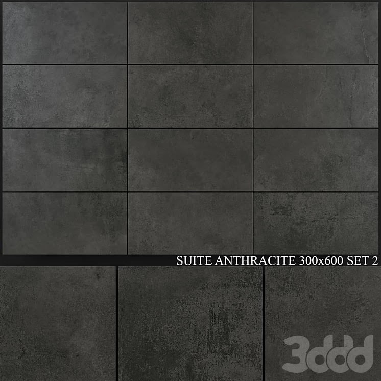 Yurtbay Seramik Suite Anthracite 300x600 Set 2