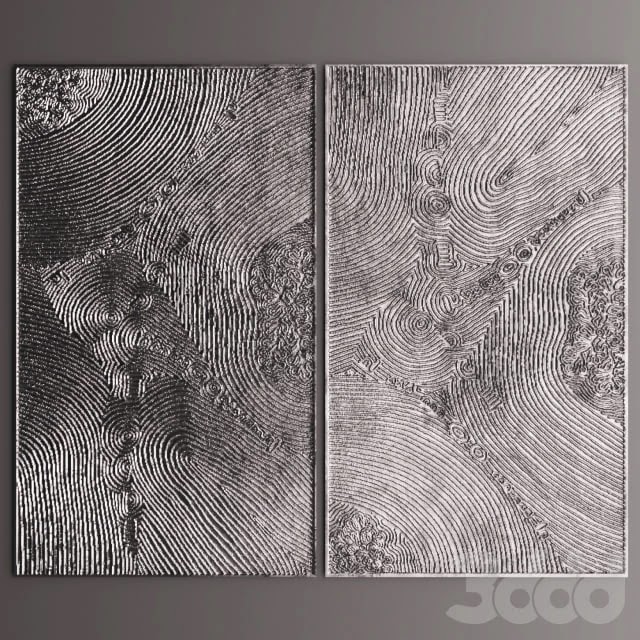 Decor for wall. Panel. 3D