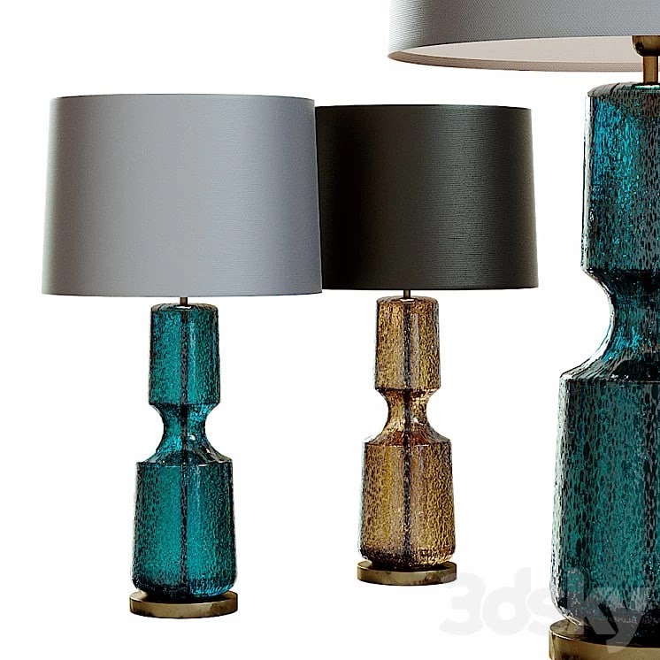 Mid Century Studio Art Glass Console Lamp.2