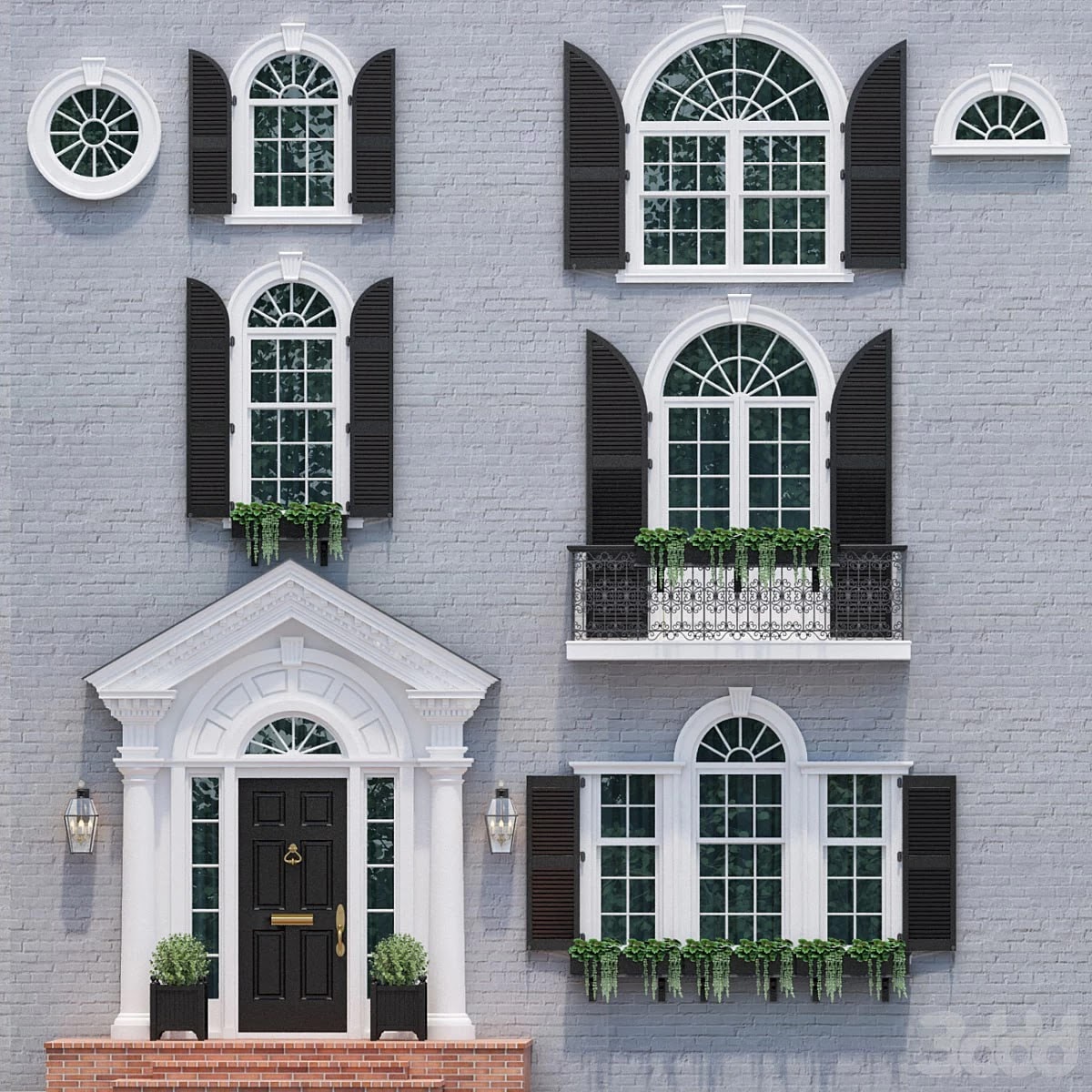 Windows and doors in the style of English classics 1