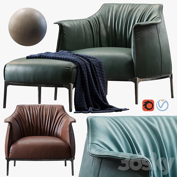 Armchair Archibald by Poltrona Frau