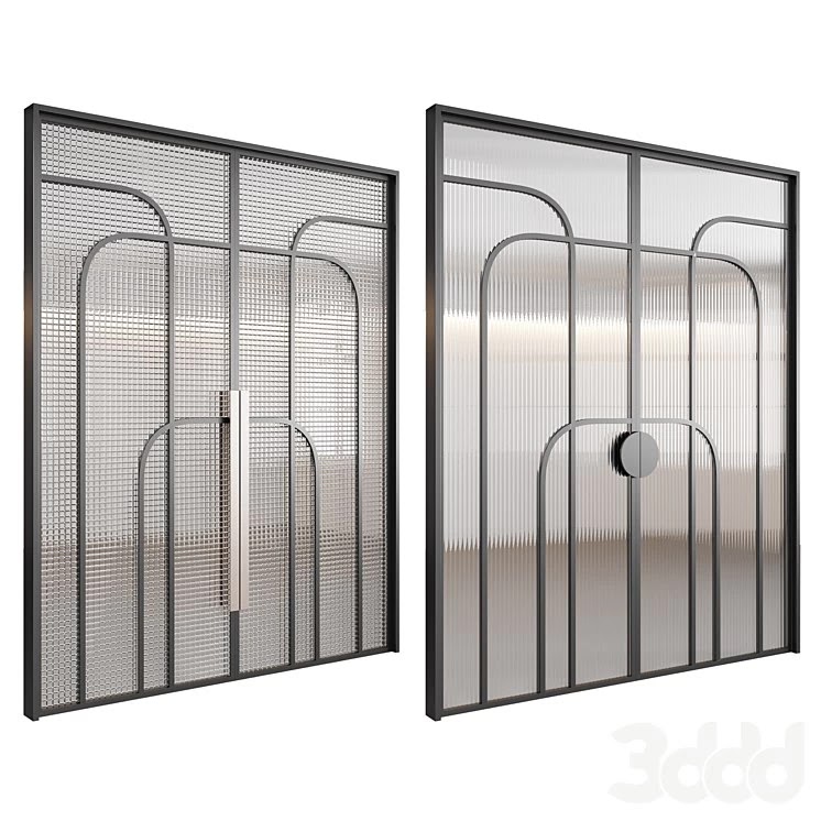 Embossed glass doors №2