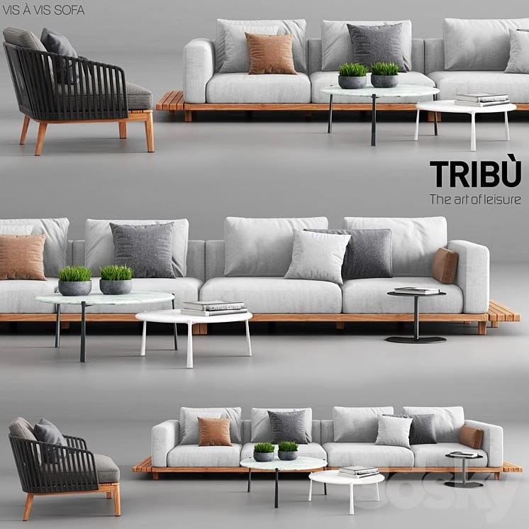 Tribu Vis a Vis Sofa and Mood Club Chair