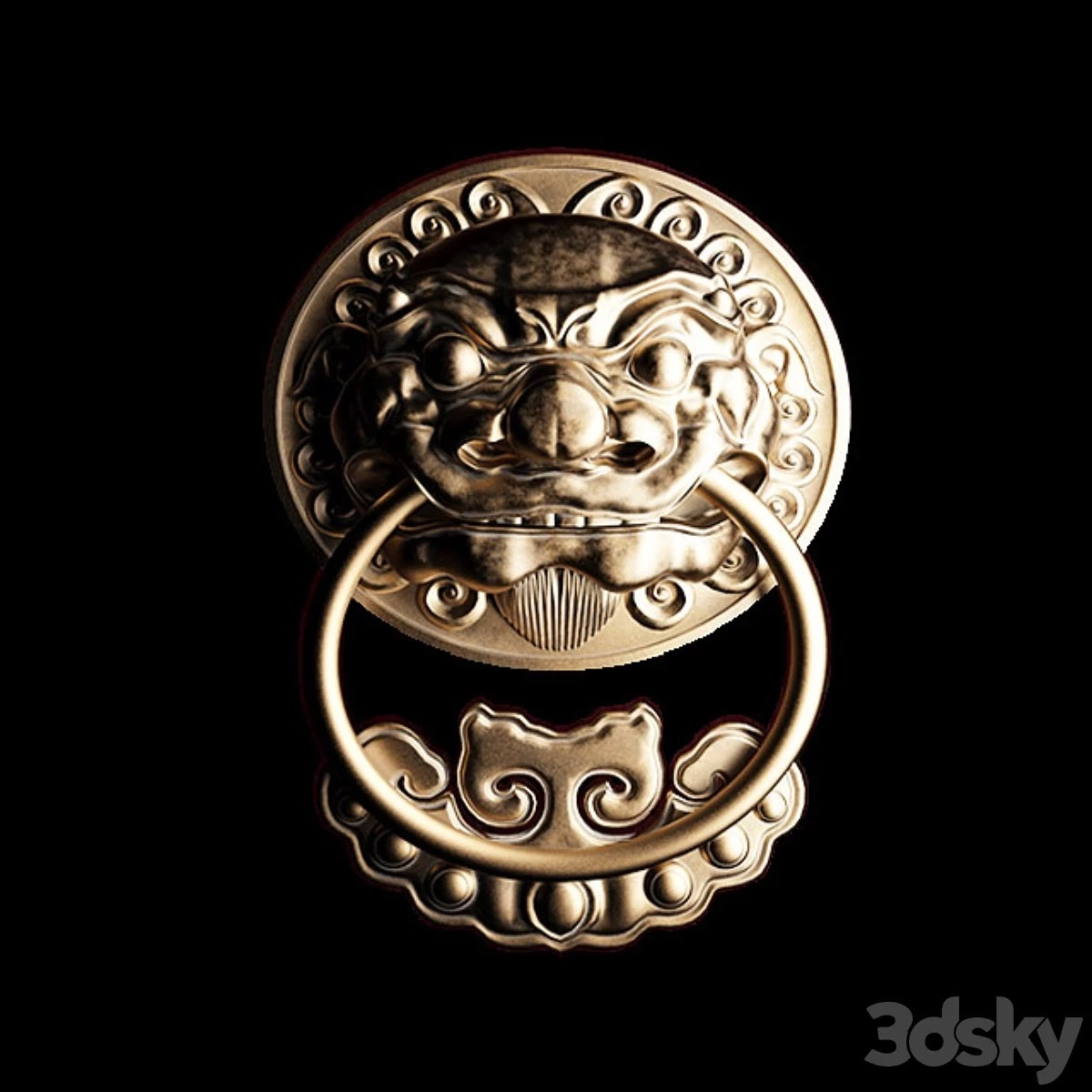 Antique lion head