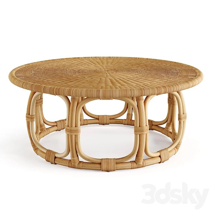 Anguilla Rattan Coffee Table Serena & Lily