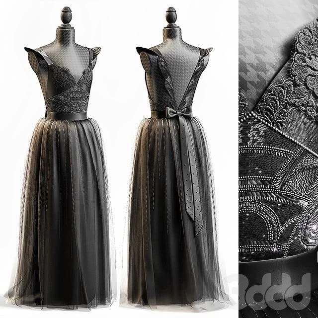 BLACK WEDDING DRESS