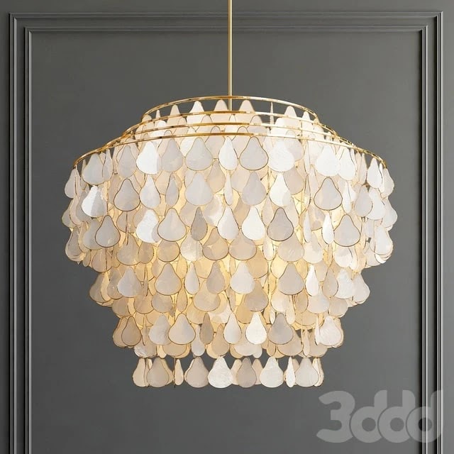 Teardrops Capiz Chandelier